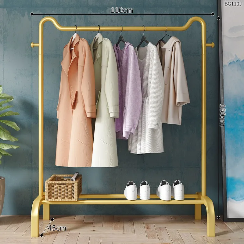 

Minimalist Clothes Rack Entrance Gold Metal Clothes Storage Coat Hanger Stand Recibidor De Entrada Mueble Hallway Furniture