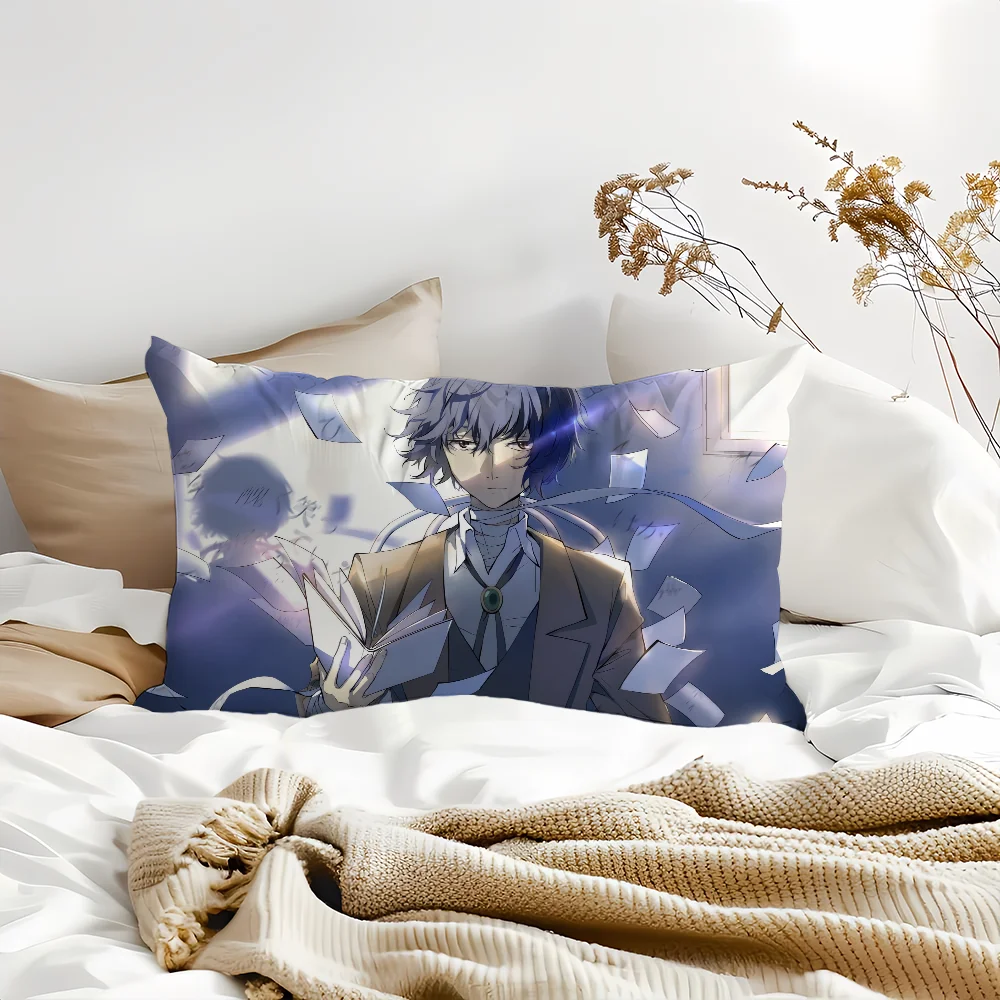 Hot Anime Bungo Stray Dogs Kissenbezug, geeignet für Sofa, Auto, Kissen, rechteckiges Rückenkissen – Detail 8