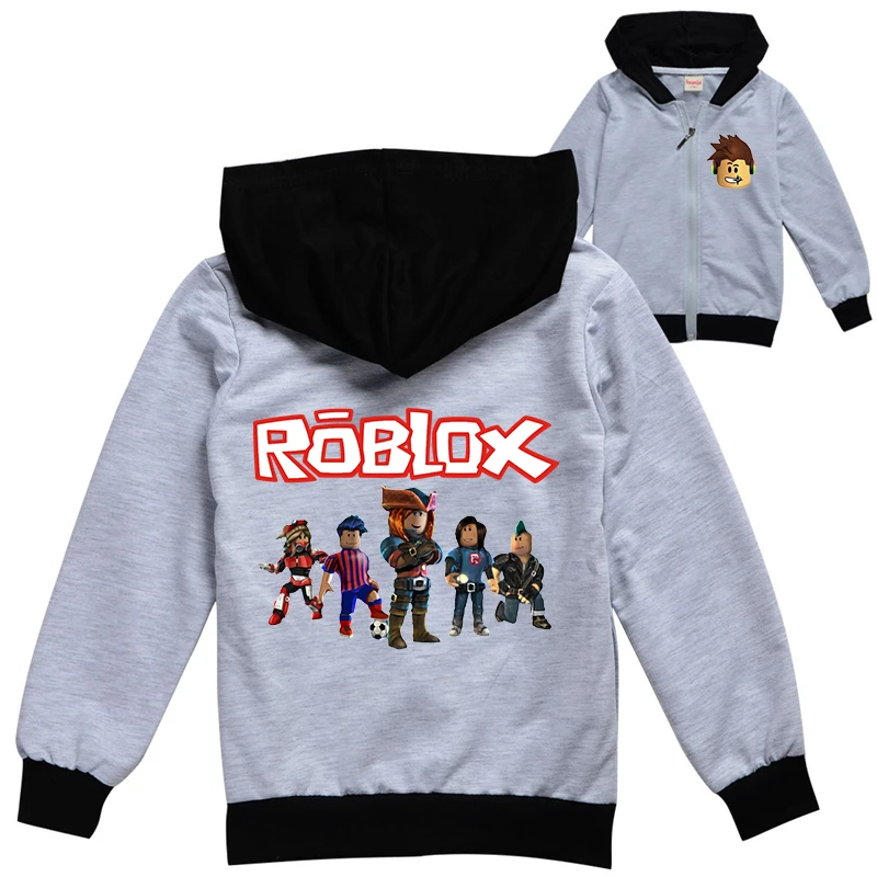 Roblox 애니메이션 피규어 의류 코트, 어린이 의류, 지퍼 재킷, 맨투맨 소년 후드 가디건, 트렌디 Y2k 탑 코트 의류