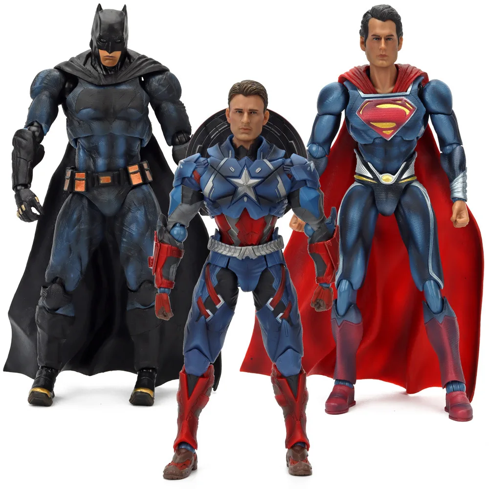 

1/7 Superman Batman Captain America Dawn Of Justice Superhero Marvel Crazy Toys Action Figure Model Home Decor Gift