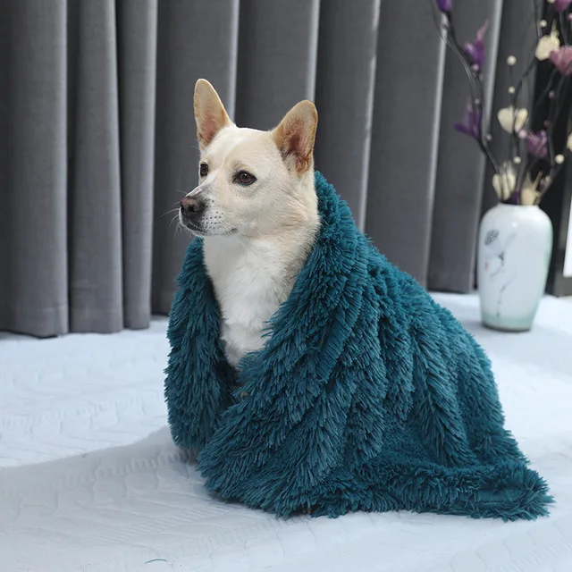 Fluffy Mat Long Plush Pet Blanket Cat Sleeping Mats Puppy Winter Warm Thin Kennel Cushion Soft Covers for Large Dogs Mattress 3