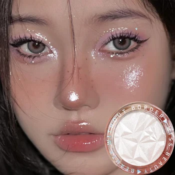 다이아몬드 하이라이터 파우더 팔레트, 글리터 페이스 컨투어 브라이트닝 메이크업 쉬머, 초농축 일루미네이트 화장품, 3 색