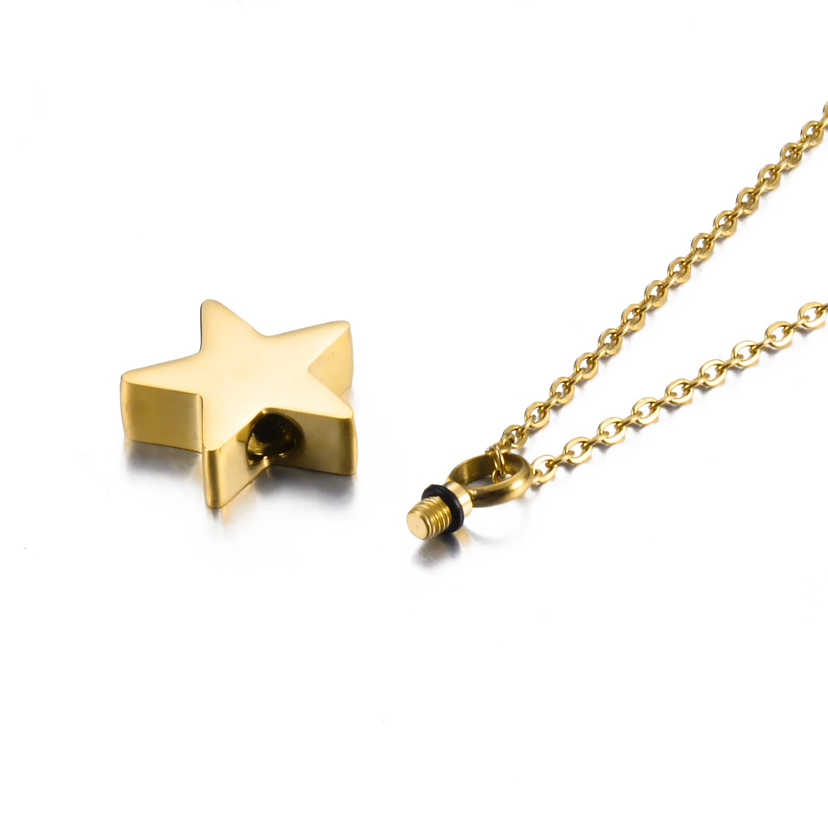 Quiges Donna Collana Regolabile 46-52 Cm Con Portacenere Commemorativo Urna Di Cremazione Acciaio Inossidabile Ciondolo Cuore Aperto Con Zirconia - Foto 12