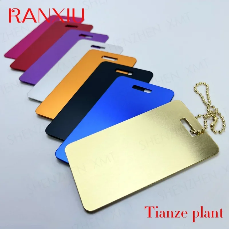 

Custom Subliation Engraving Naeplat Busins Car Anodized Aluinu etal Blank Satin att Bla Rose Gold