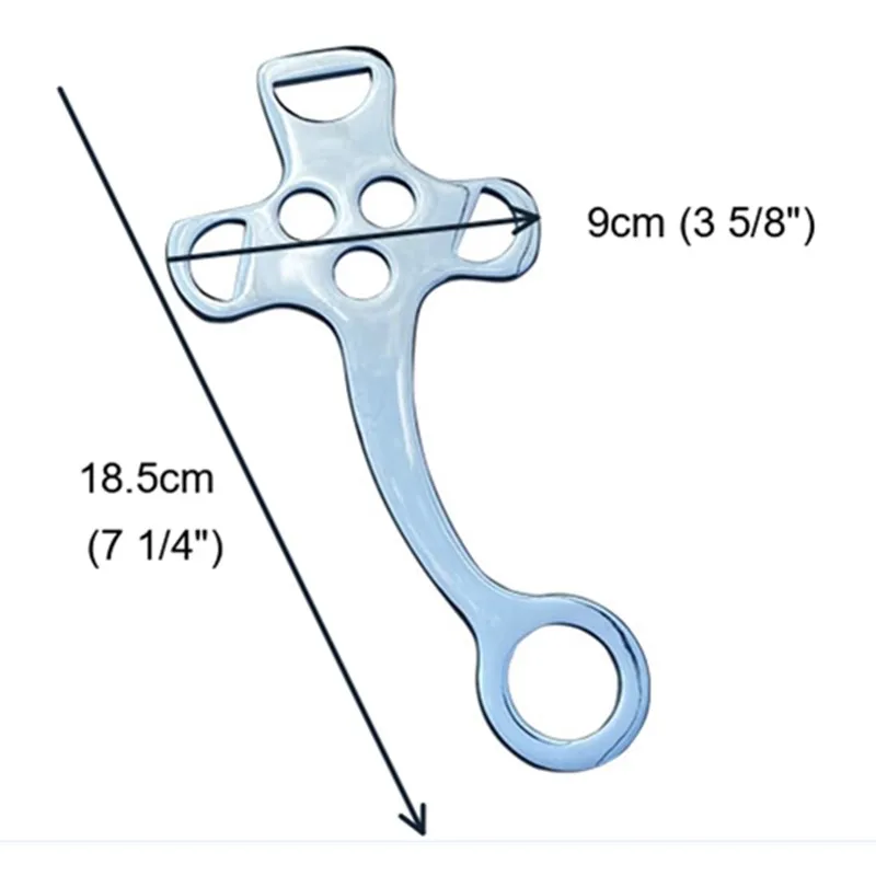 Stainlees Steel Hackamore Bit Cheeks Withou Mouthpiece 3