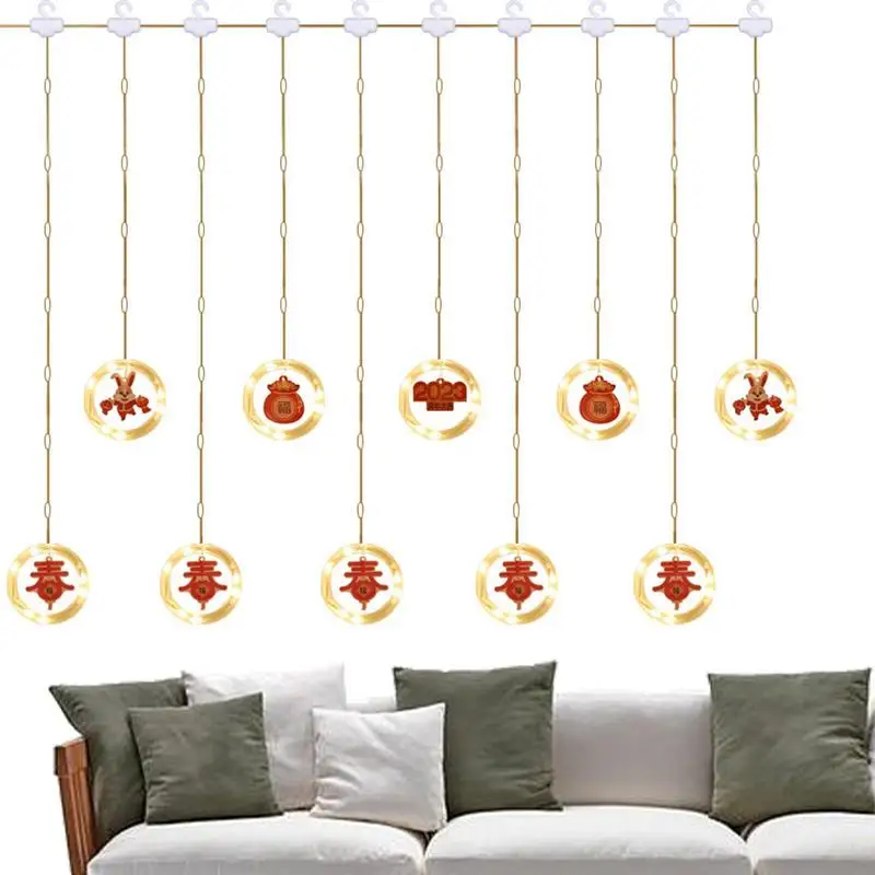 

New Years String Light 9.8 Ft Chinese New Year Decorations With Hook Battery Operated Fairy String Lights Acrylic Chinese
