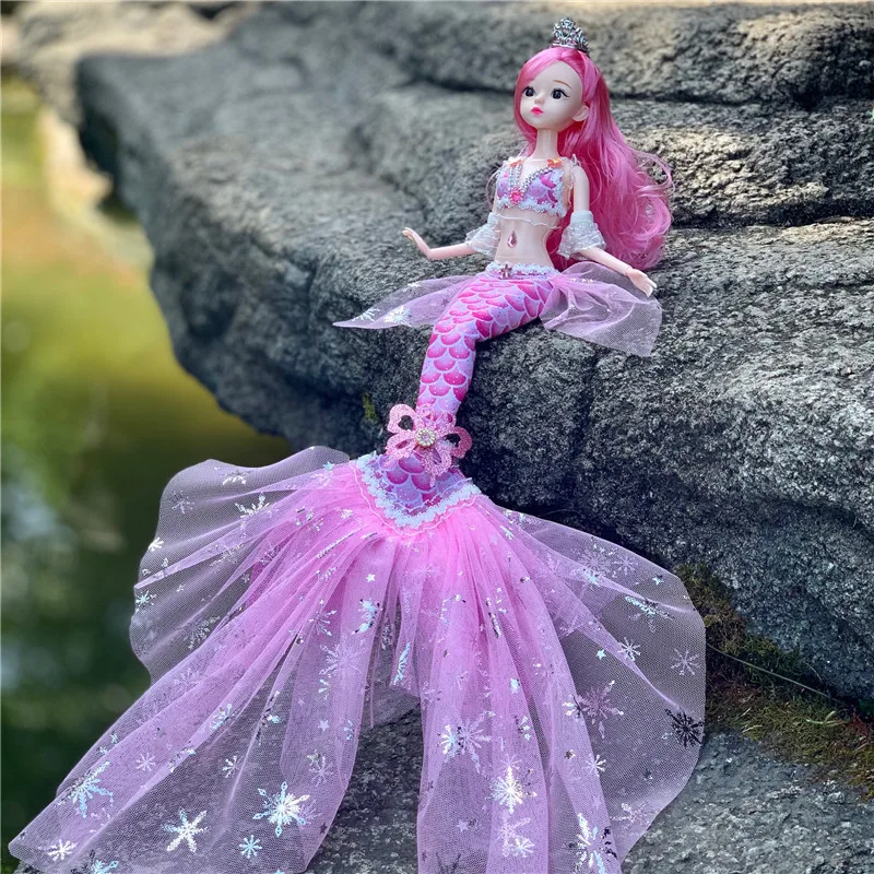 Mermaid Toys For Girls DIY Girl Doll Dress Up Toys Posable With Sequin  Fishtail Skirt Birthday Gifts For Girls Over 3 Years - AliExpress