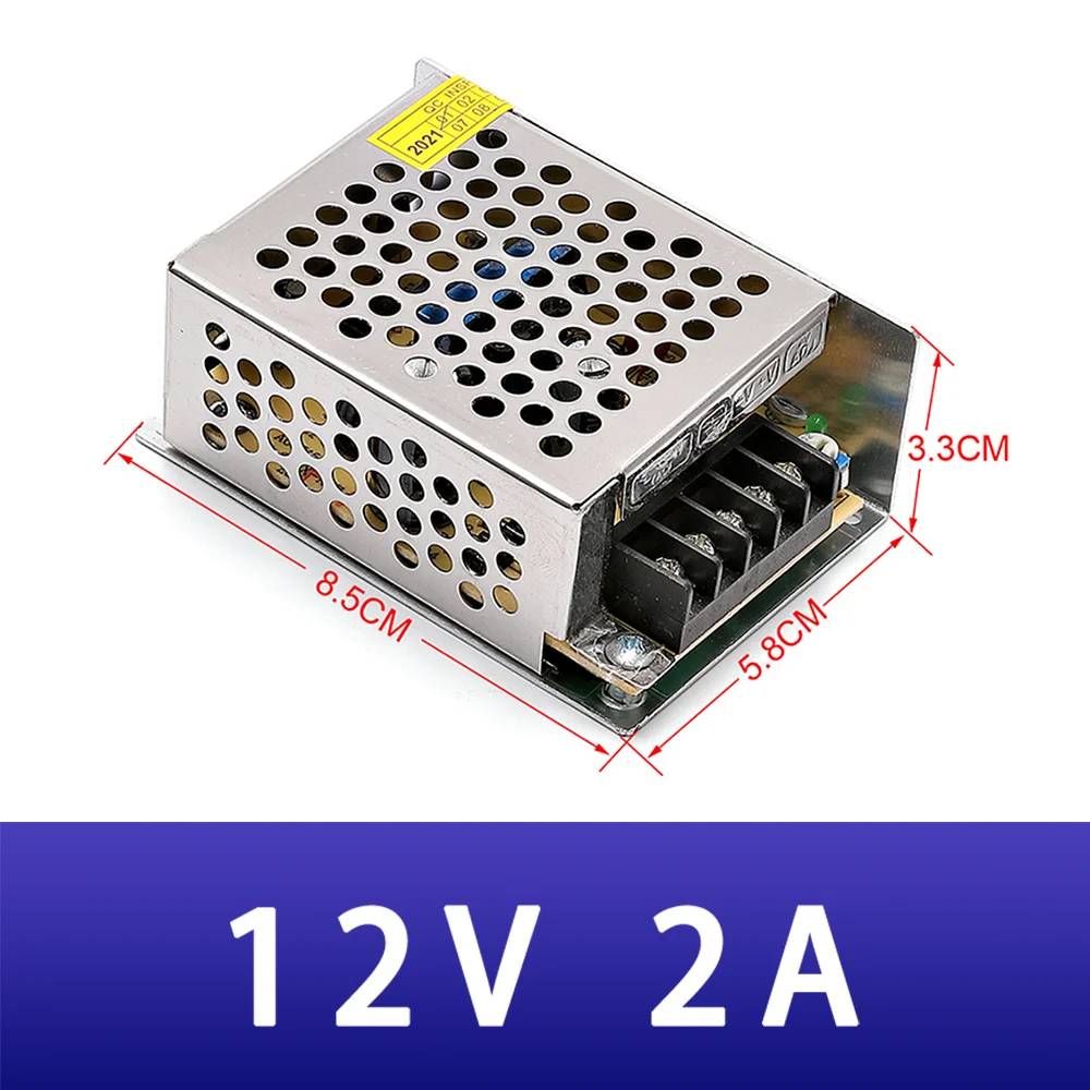 

12V 2A Switching Power Supply Light Transformer AC 110V 220V To DC Power Supply Adapter For Led Strip CCTV