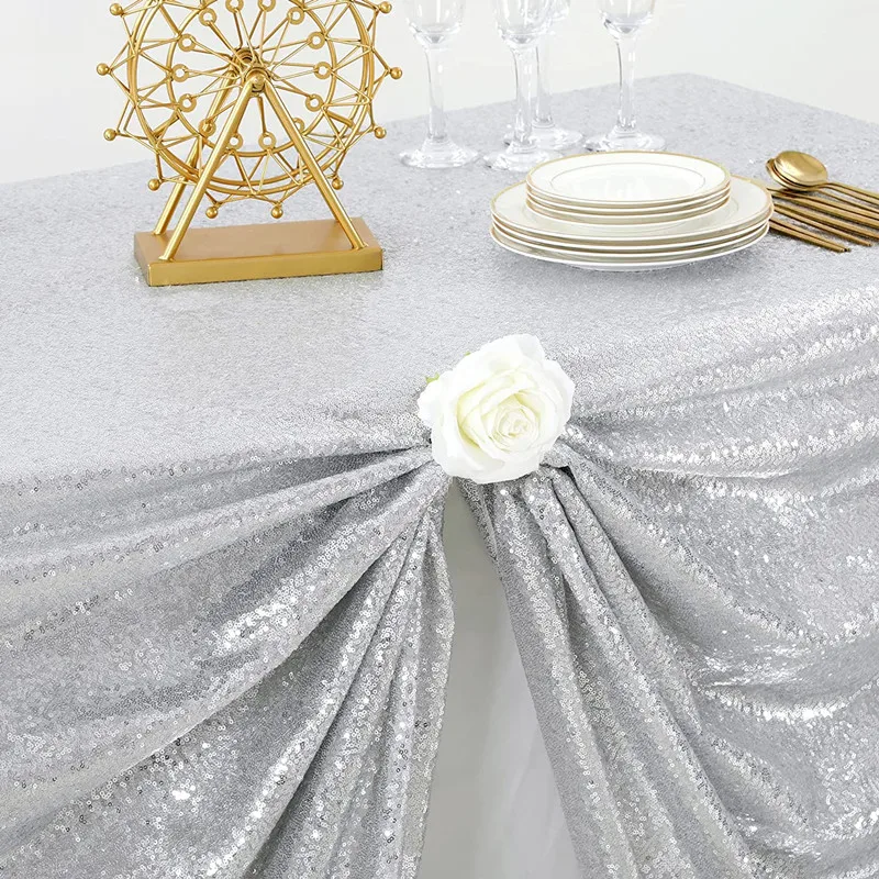 Gonna Tavolo Decorativa Con Nappe Oro - Per Feste E Compleanni, Adatta A Tavoli Rotondi E Rettangolari - Foto 7