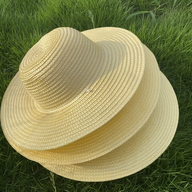 Summer Simple Straw Hats Women Men Wide Brim Beach Sun Hat Uv Protection  Fishing Caps Farm Straw Hat With Windproof Rope Panama - Sun Hats -  AliExpress