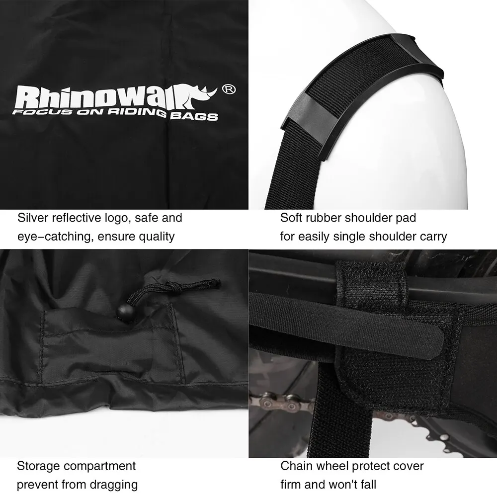 Bicycle Cover Rhinowalk Road Portable Fits 27.5" And below MTB/700C Road Bike Light Travel Carry Shoulder
