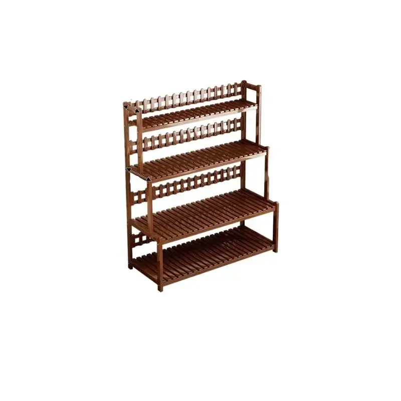 Flowers Luxury Plant Shelf Rack Square Universal Tiered Bamboo Plant Shelf Rack Black Outdoor Bitki Rafları Garden Furniture
