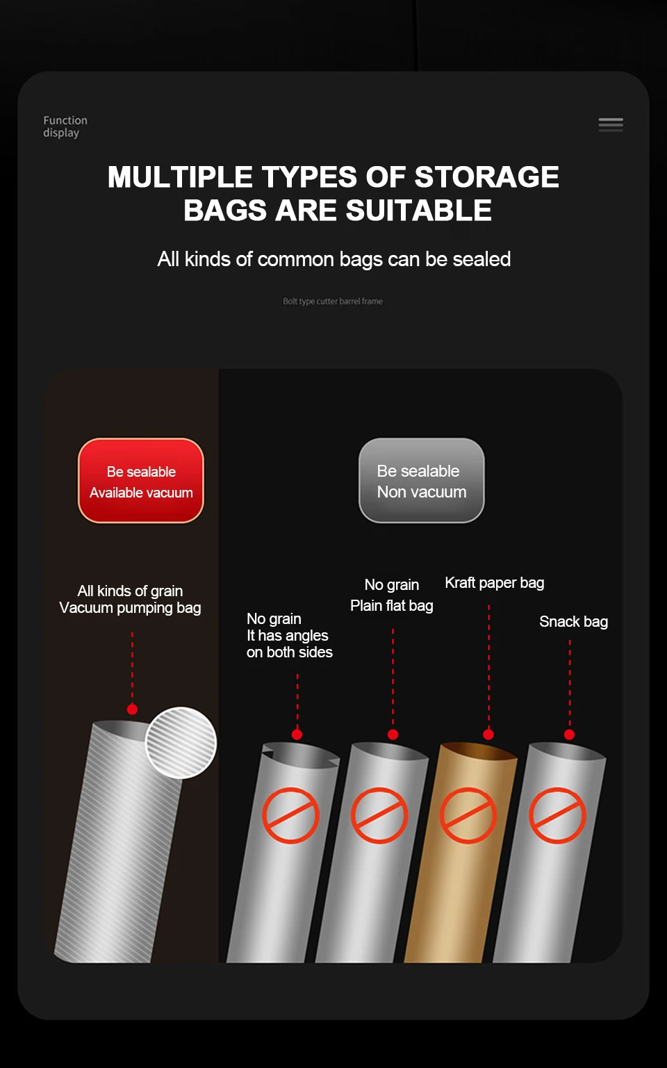 Description Picture 4 of itemMultifunctional Wireless Vacuum Sealer Portable USB Rechargeable Food Packaging Machine Automatic Vacuum Sealing Kitchen Tools