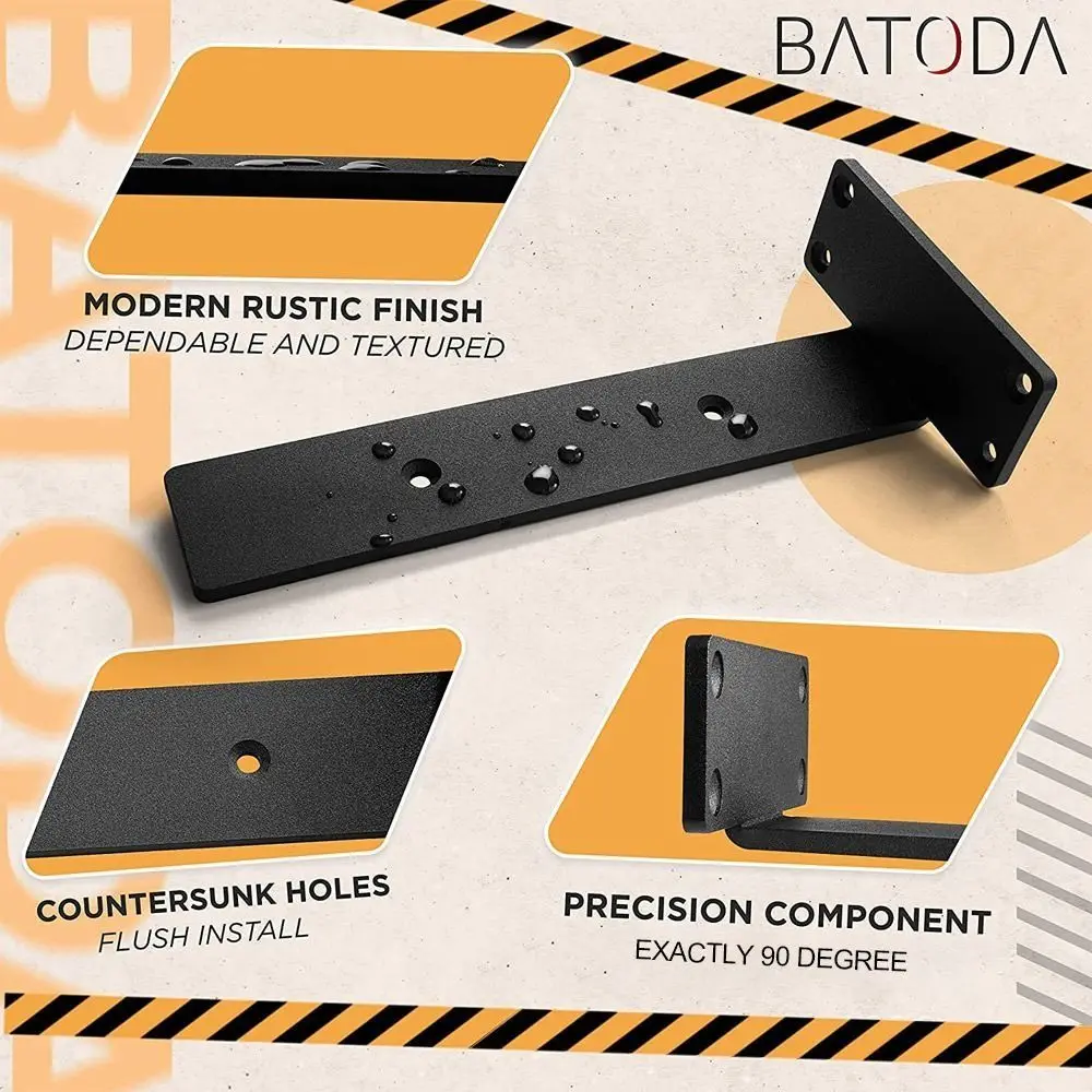 Heavy Duty Floating Shelf Brackets Space-Saving Wall-Mounted Invisible L Bracke Rust-Resistant Furniture Board Support