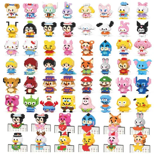 Super Mario Pokeman Toy Building Blacks Lega Blocks Cartoon Character Assembled Model building block Dolls Toys Children Gifts 6