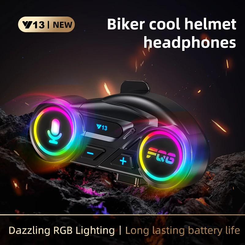 Interfono Bluetooth 5.0 Per Casco Moto Fockety – Chiamate Vivavoce, Impermeabile IP65, Autonomia 30 Ore
