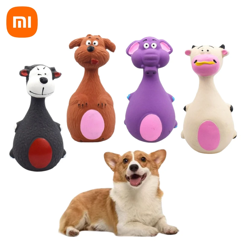 

Резиновые игрушки Xiaomi для собак, пищалка, латексная жевательная игрушка для куриц, животных, устойчивая к укусам, игрушка со звуком для щенков, товары для собак