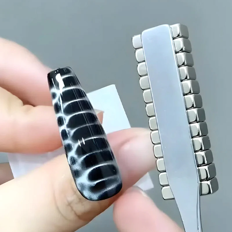 Crocodile Pattern Nail Magnet Nail Cat Eye Strong Effect Magnet Geometric Wave UV Attraction Magnets Set DIY Manicure Tool