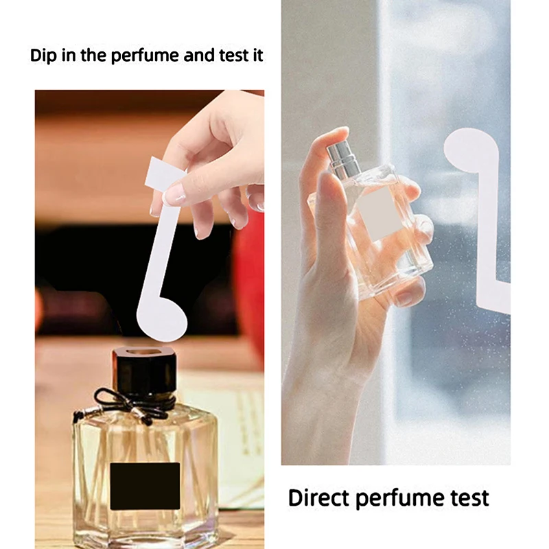 100Pcs Note Shape Tape Aromatherapy Fragrance Perfume Essential Oils Test Tester Paper Strips Outfit Scented Diffuse Sticks