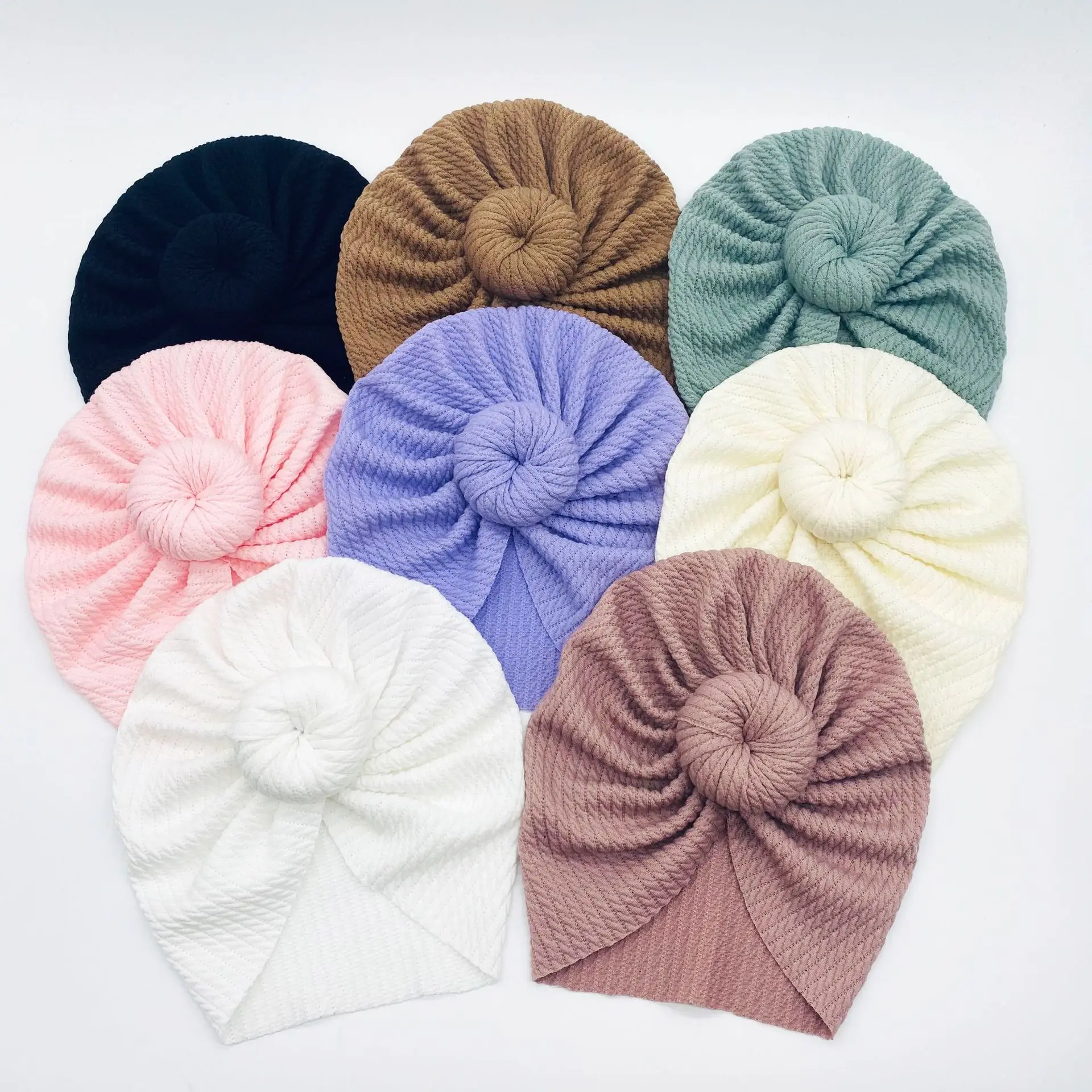 Bonjour Little Bonnet Turban Nut - 0/3 Mois - Accessoires bébé