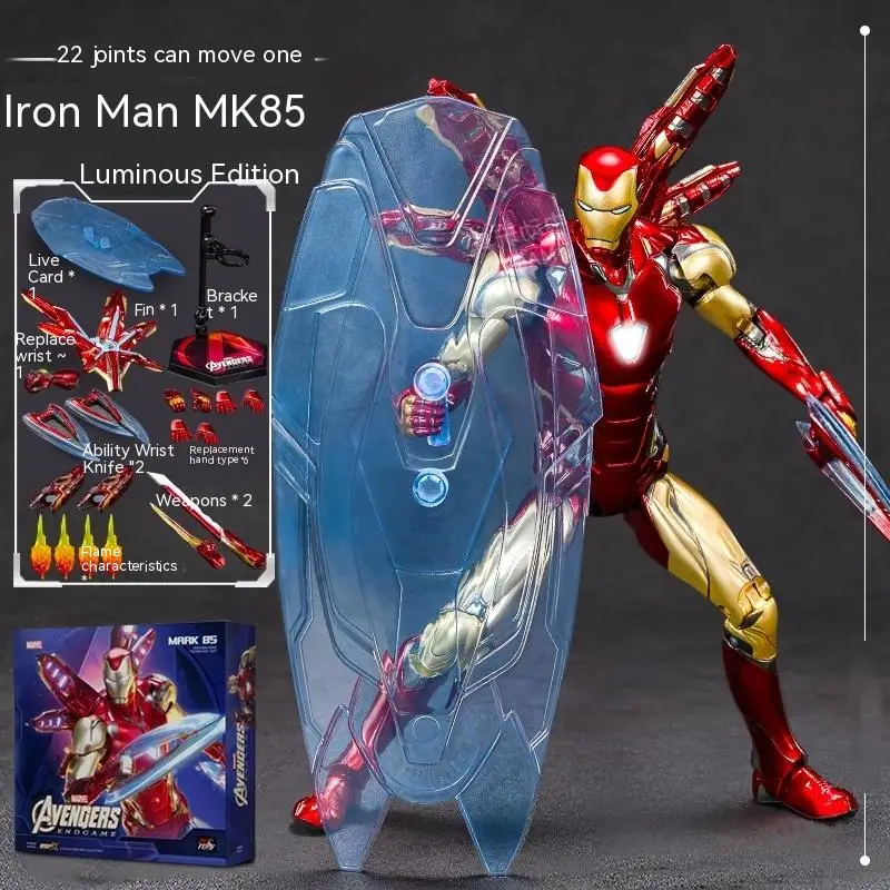 

Zd Original Deluxe Iron Man Mk85 2.0 Led Light Edition Mark 85 Lxxv Nano Armor 1/10 Action Figure Avengers Endgame Legends Toy