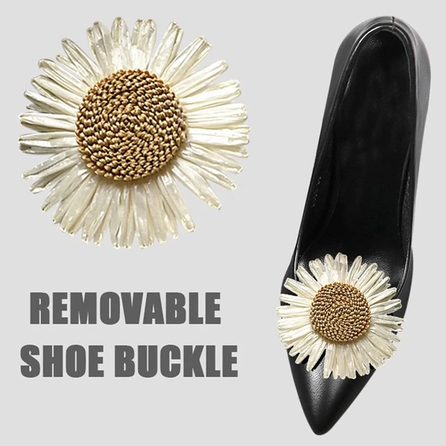 1 Pair Decorative Shoe Clips Soft Flower Shoe Decoration Detachable 3D Shoe  Embellishment for Women Pumps Flats Accessories