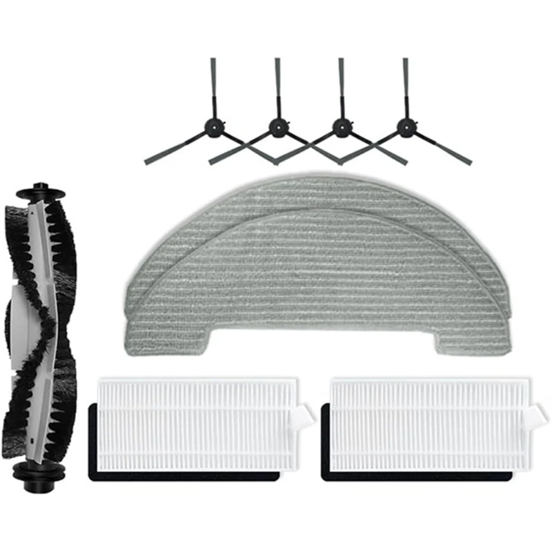 

HEPA Filter System Main Side Edges Sweeping Brush Mop Anti-Allergen Suitable for Xiebro HR1010 Robot Vacuum Cleaner Part
