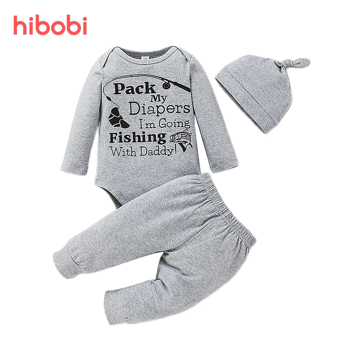 Hibobi Baby Rompers Baby Letter Print Jumpsuit Newborn Baby Clothes For