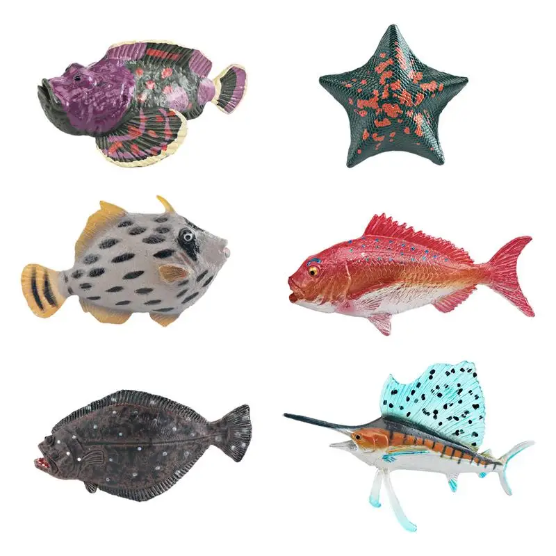 Sea Creature Animal Figurines Simulation Marine Animal Model Sea Figures Party Favors Teaching Aids For Kid Boys Girls Cake simulation pu fish seafood food model baby toys decoration decorative props teaching materials aids finished goods sea life