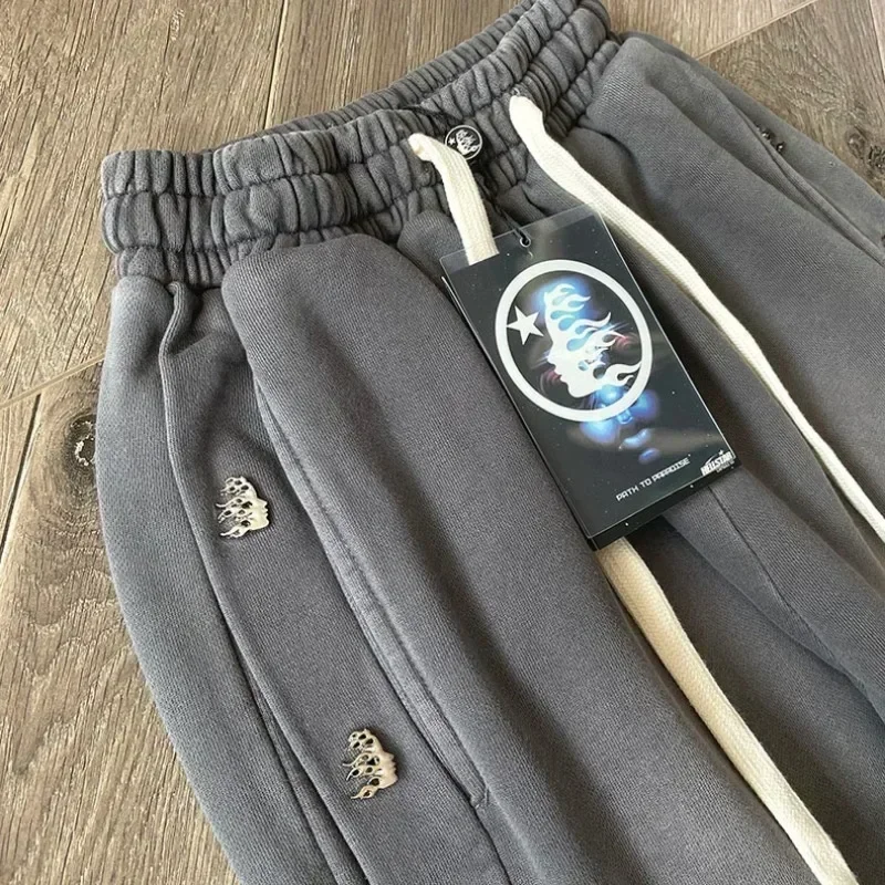 

2024ss Washed Pants 1:1 Best Quality Women Jogger Drawstring Sweatpants Oversized Mens Pants