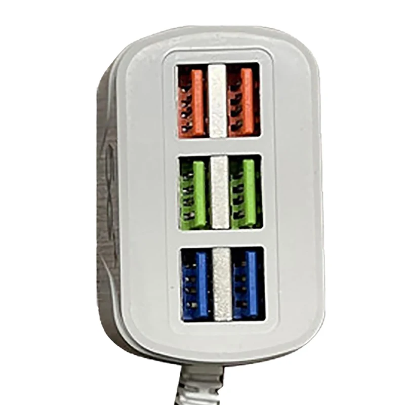

1Pcs Suitable For Smartphone Universal Charger 6USB Multi Port Charging Head Row Socket
