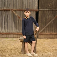 Ensemble de vêtements pour enfants : robe à col rayé, chemise pour garçon, haut et short pour bébé, haut et jupe longue pour adolescent, avec logo abeille 1