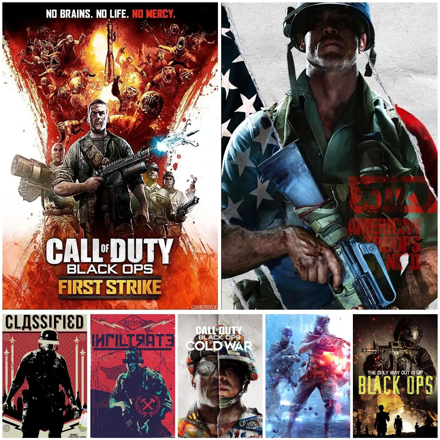 Call Of Duty Black Ops Cold War Poster Canvas Art Poster E Wall Art Picture Print Modern Family Bedroom Decor Poster