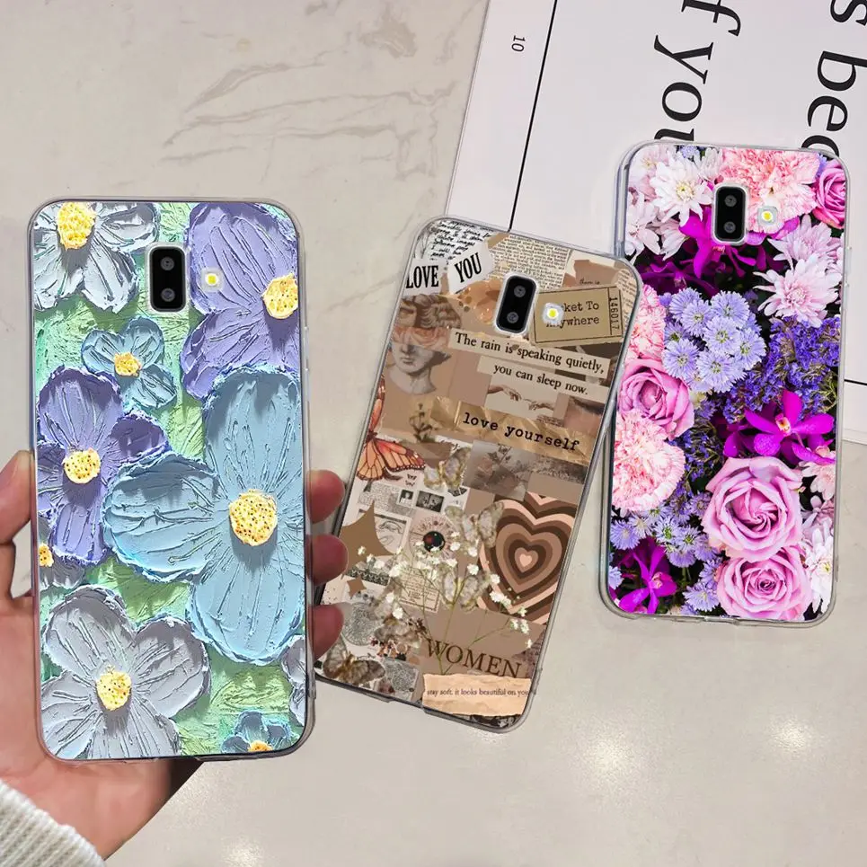 Per Samsung Galaxy J6 Plus 2018 Etui Samsung J6 2018 Custodia Per Telefono Cover Luxury Soft Clear Tpu Bumper Shell On Galaxy J6 + Bumper