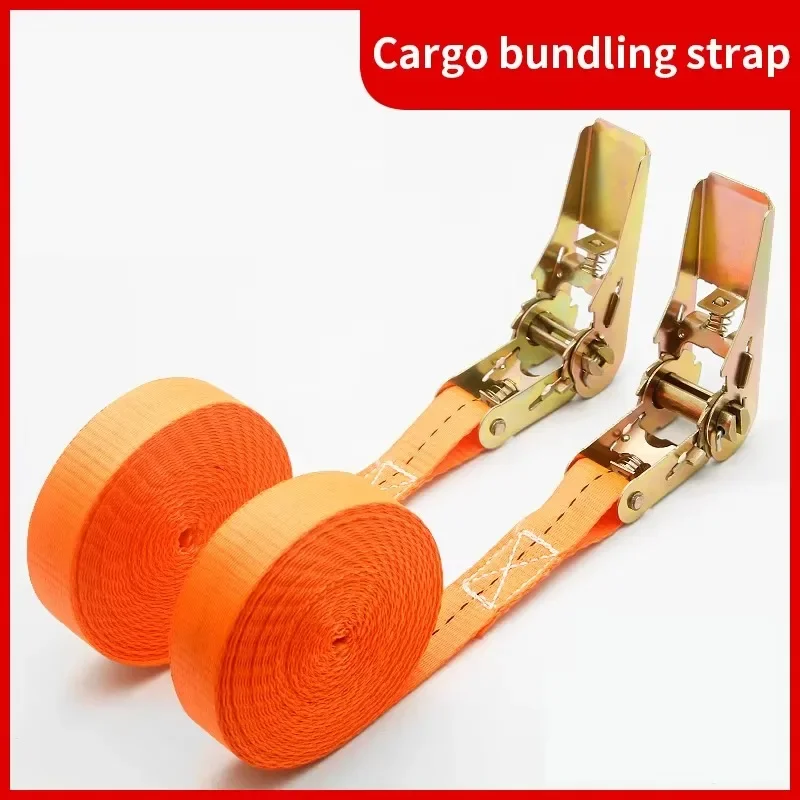Heavy Car and Truck Front Cargo Ratchet Strap with Metal Buckle Adjustable Strap for Safe Luggage Secure The Rope Tightener