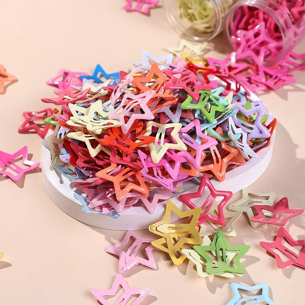 20pcs/set Lovely Colorful Star BB Hair Clips for Baby Girls Y2K Cute Metal Hairpins Barrettes Headwear Kids Hair Accessories 2