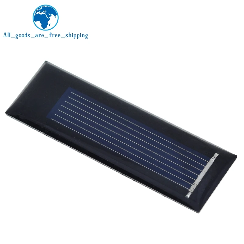 TZT 1/5/10pcs 0.5V 100mA 0.08W 53*18MM 태양 전지 패널 에폭시 다결정 DIY 배터리 전원 충전기 미니 태양 전지 핫 세일