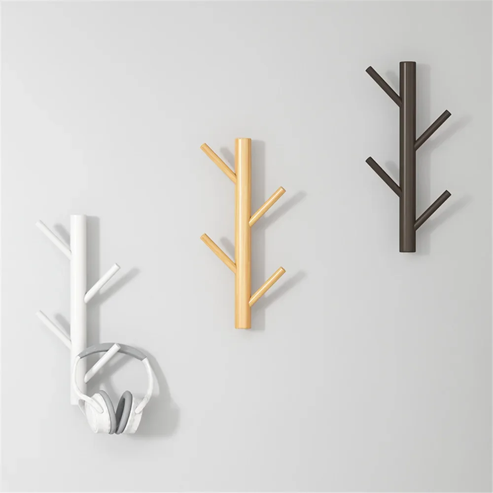 Clothes Rack Wall Mount Coat Hanger with Hooks for Living Room
