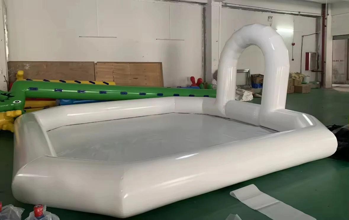 Custom White PVC Amusement Park Inflatable Bumper Car Track  Inflatable Race Track Pipe For Kids Bumper Cars 5