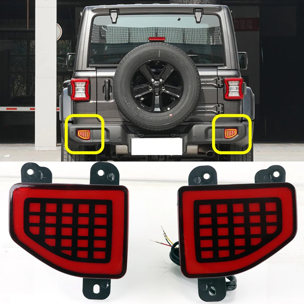 

Светодиодный задний фонарь, задний фонарь для совместимых с Jeep Wrangler 2018-2022, стоп-сигнал поворота, противотуманная фара, задний индикатор