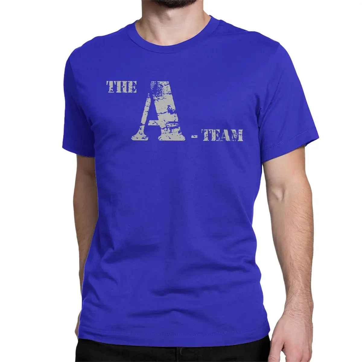 thumbnail image 1 of Camisetas con el logo del Equipo A para hombre y mujer, divertidas camisetas de algodón, cuello redondo, manga corta, ropa de fiesta, 1 of 7