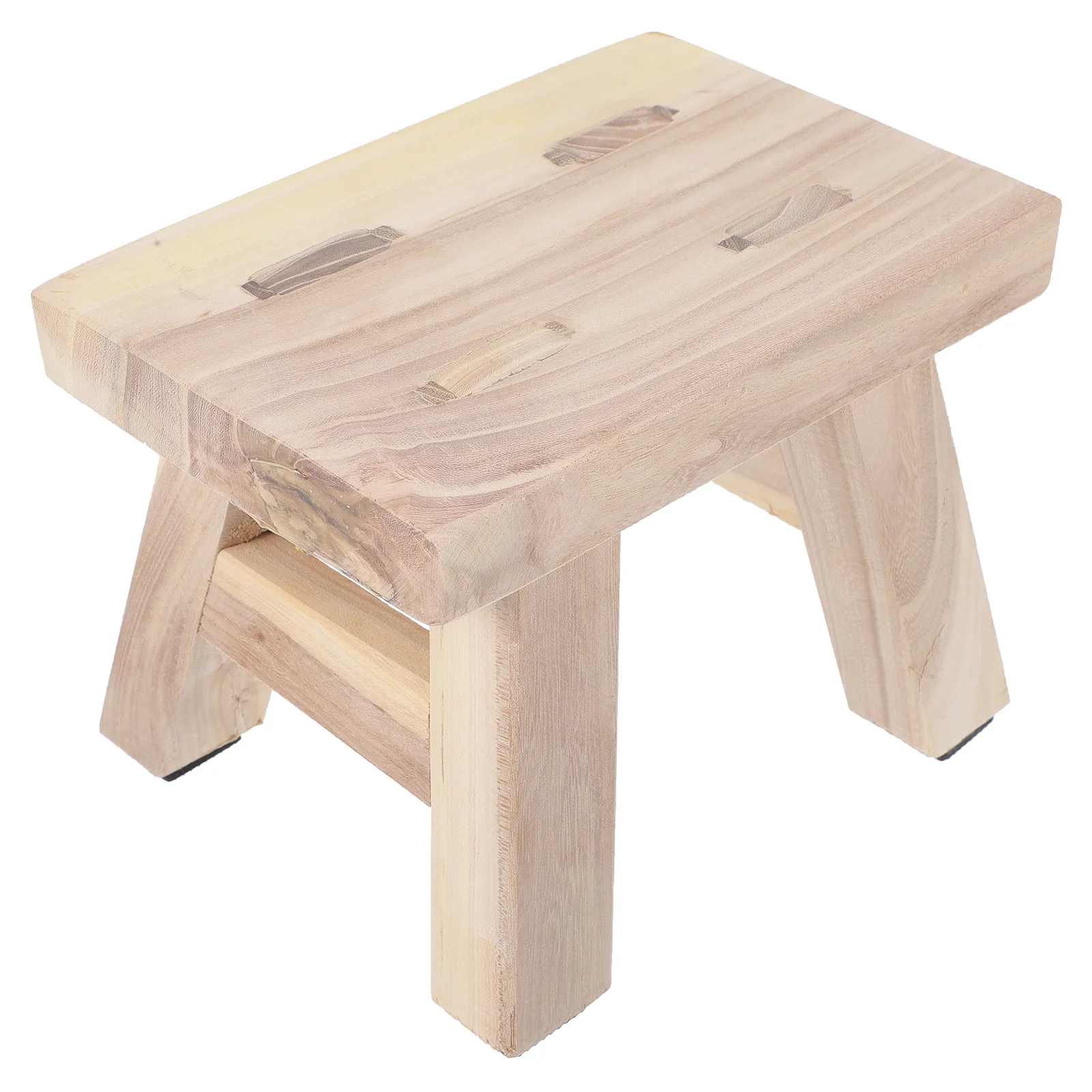 Solid Wood Bench Small Stools Step for Adults Kids Sitting Shoe Changing Mini Short Wooden Toddler Child