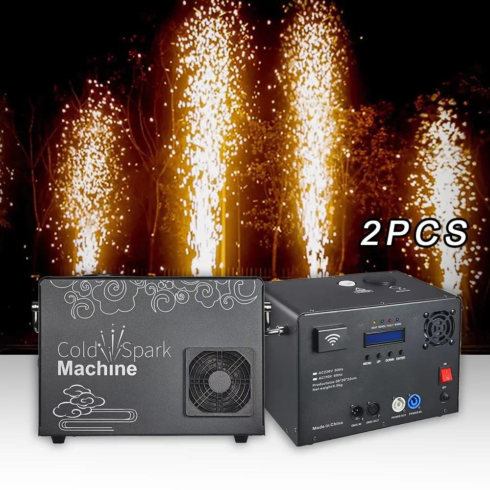 2Pcs Riscaldamento Elettromagnetico 650W Spark Machine Dmx512 Fuochi D'Artificio A Distanza Stage Sparkular Special Effect Wedding Party Equipment