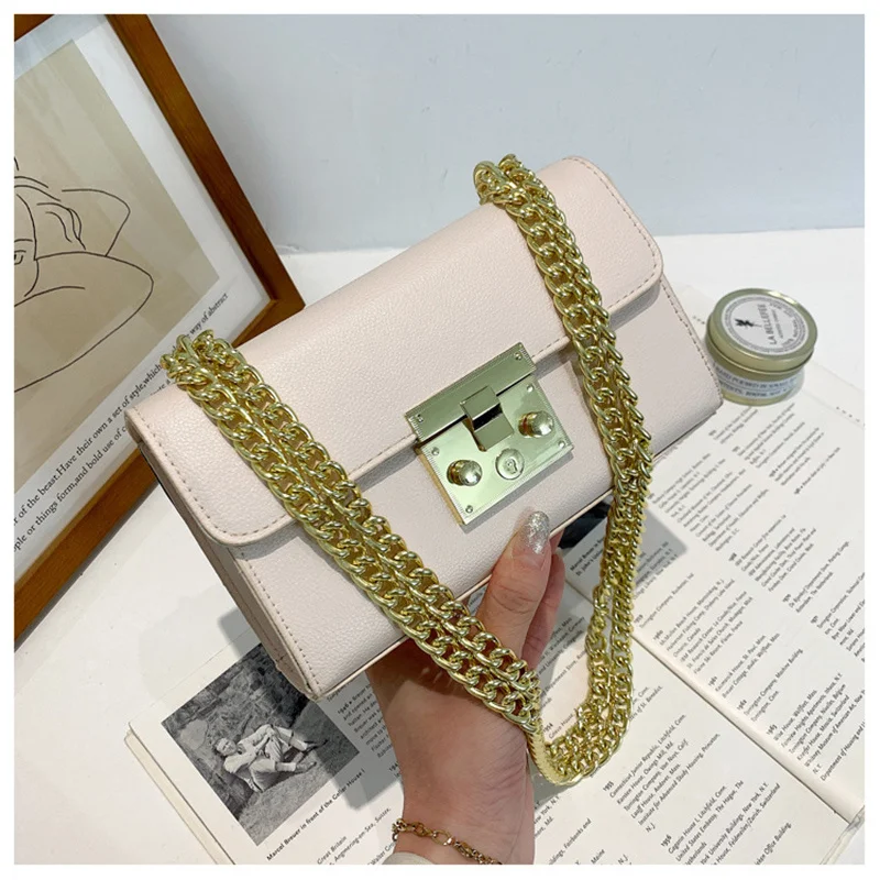 Women PU Leather Crossbody Shoulder Bag Chain Small Handbags Clutch Square  Satchel Purse Bag Diamond Jacquard Flip Bag