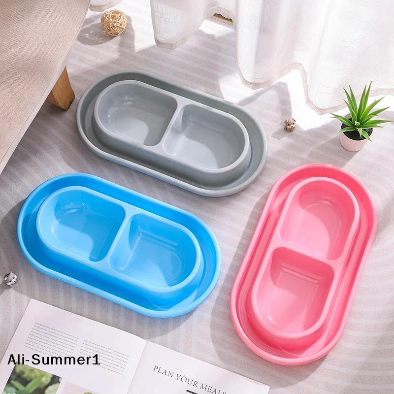 Double bols d'alimentation en plastique | Animorah