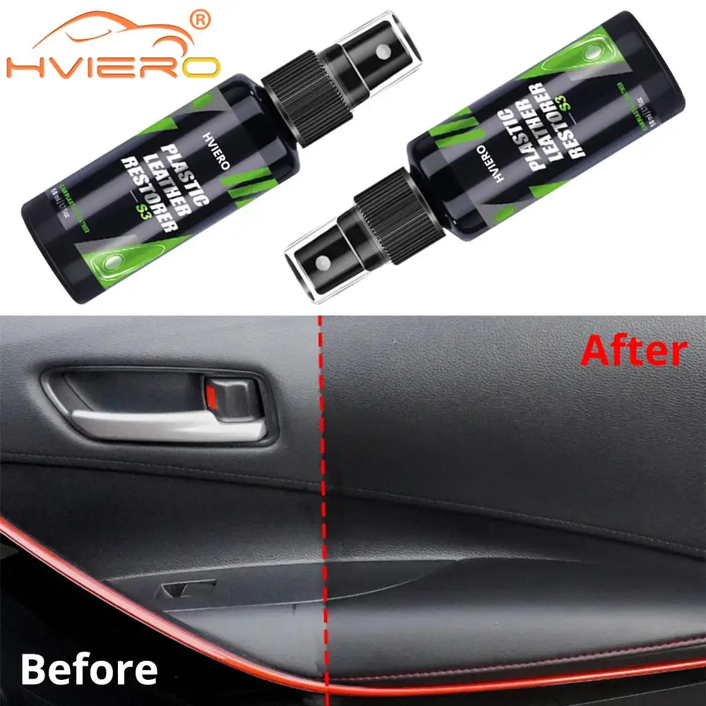 S3 50ml Cars Interior Parts Liquid Leather Plastic Renovator Refreshing Restorer Foam Cleaner Spray for Auto