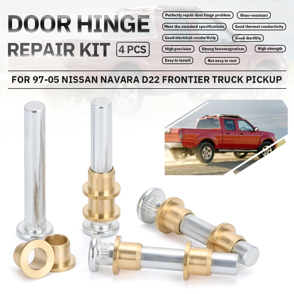 Door Hinge Repair Kit For Nissan Navara 97-05 D22 Truck Pickup High Strength Corrosion-Resistant
