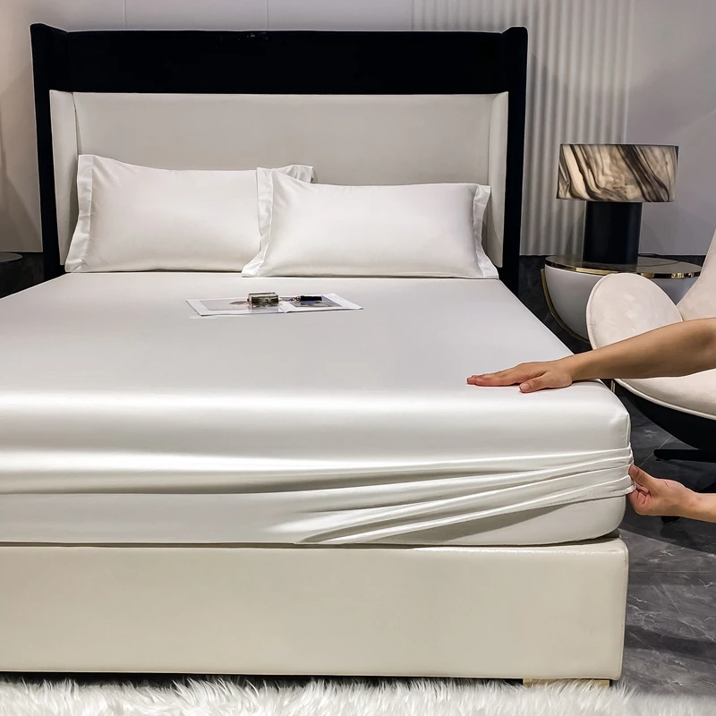 4/6Pcs Egyptian Cotton Bed Sheet Set, Luxury 800TC Fitted Sheet & Bed Sheet & Pillowcase, High End Bedding Sets, Solid Color 4