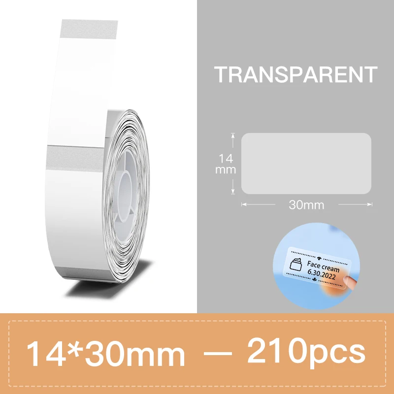 Label Tape Niimbot D11 D110 Label Maker Replacement Transparent Colorful White Waterproof Tearproof