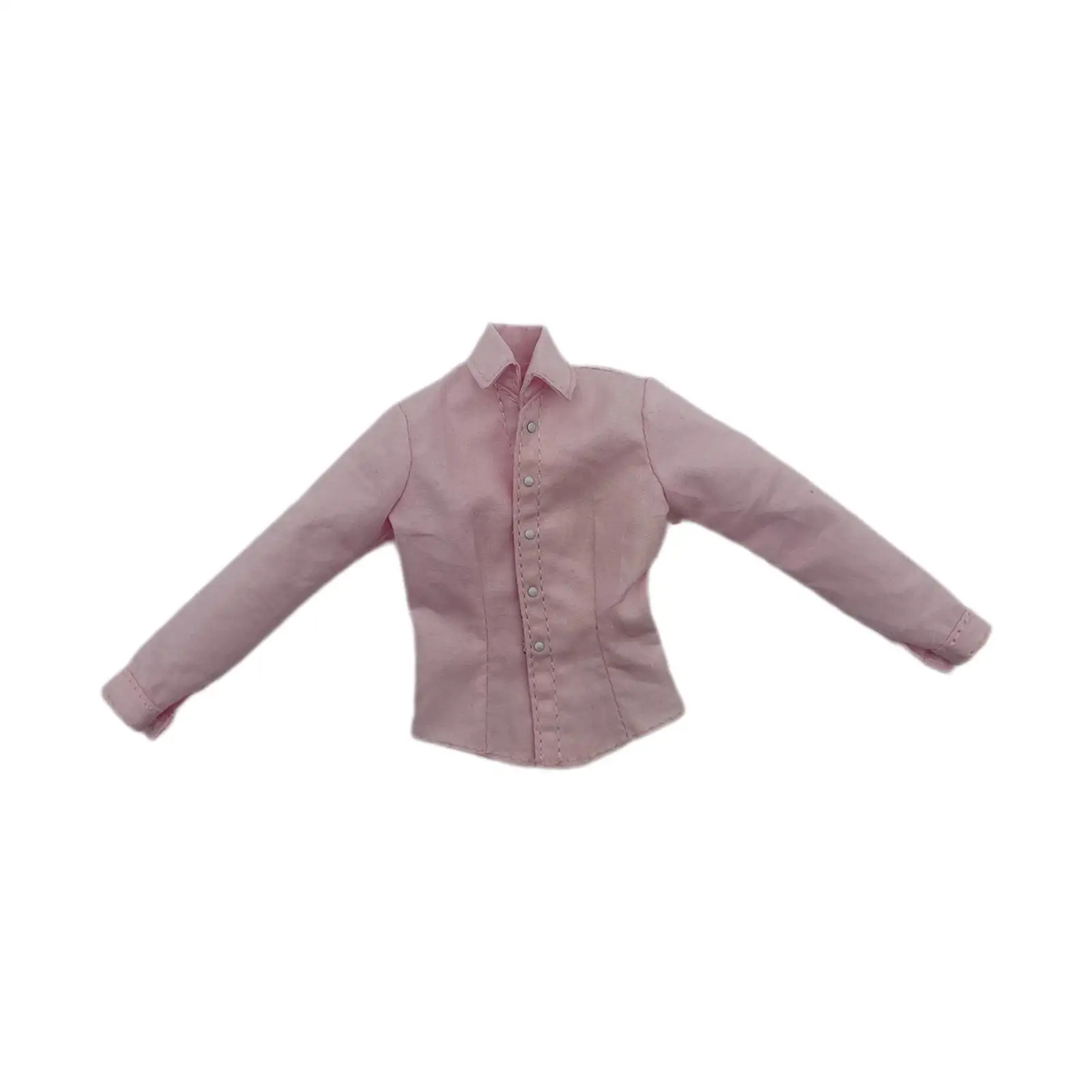 1/6 Girl Pink Long Sleeve Shirts for 12`` Action Figure Body Accessories